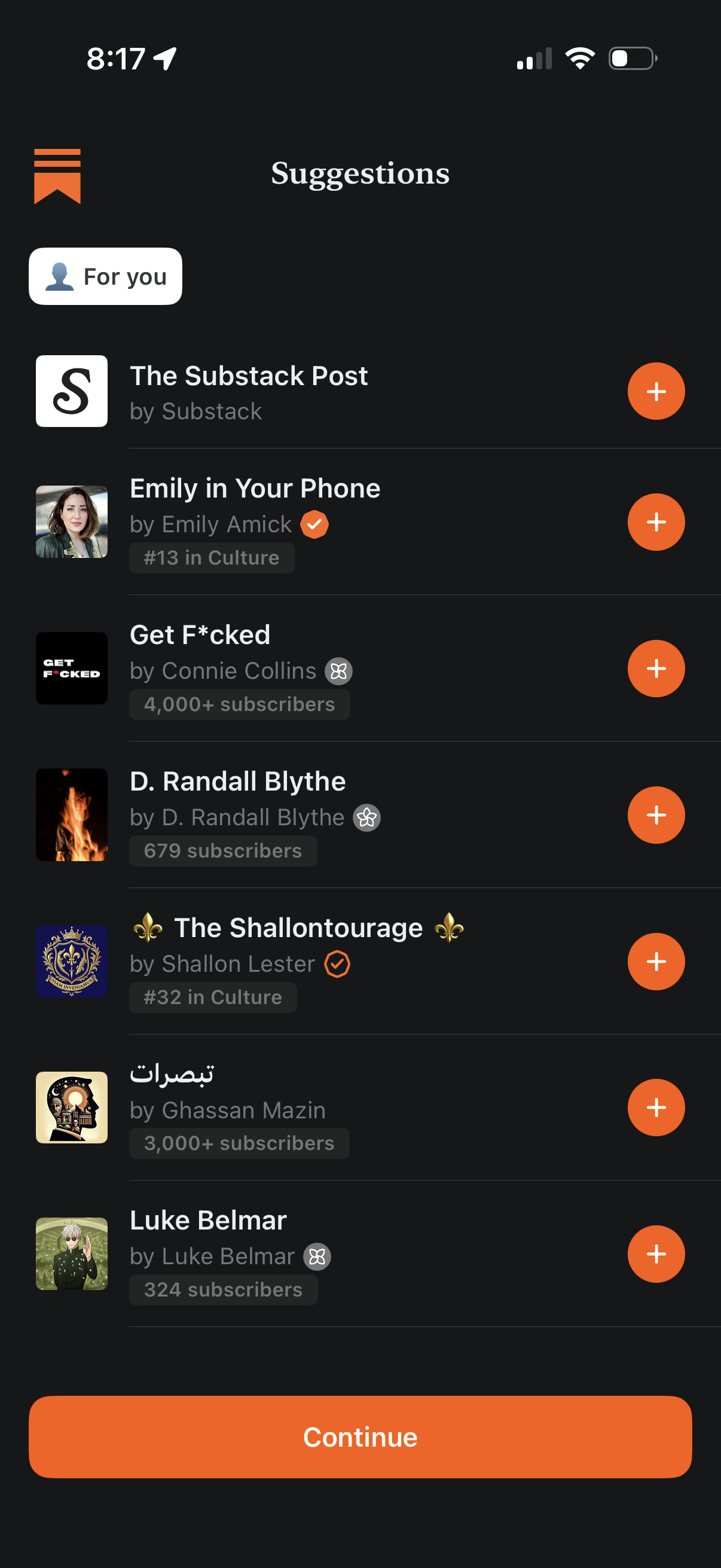 substack dashboard screenshot
